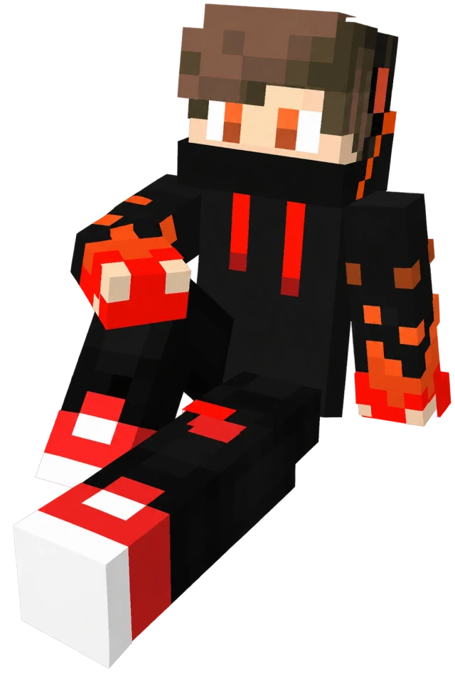 Seated Minecraft character