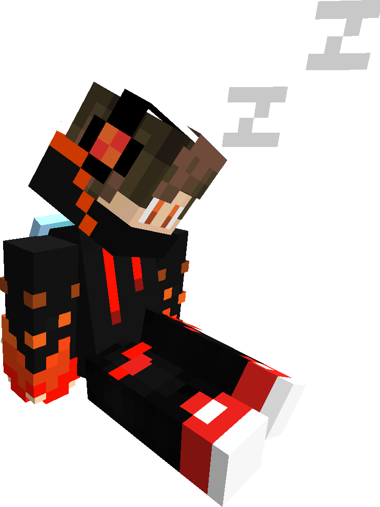Sleeping Minecraft character